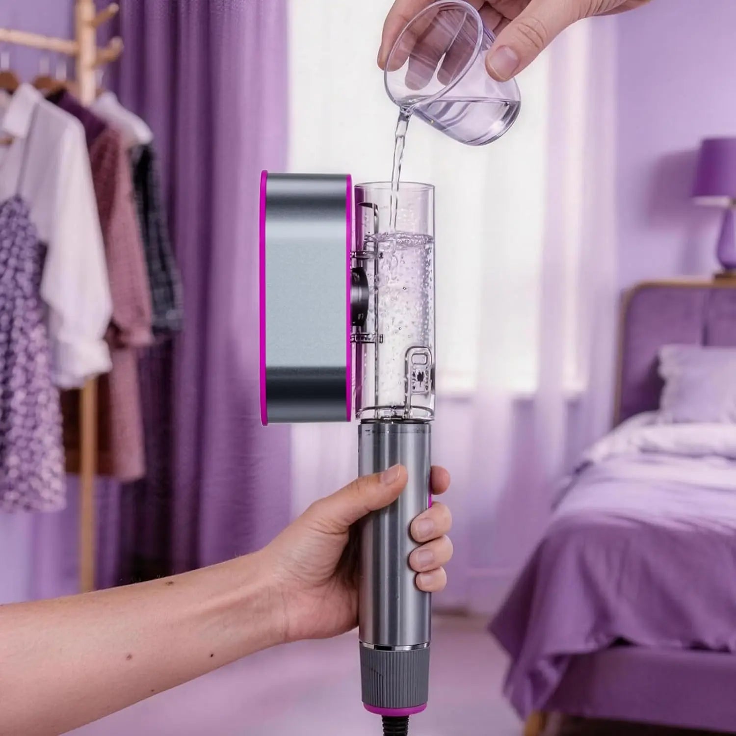 Pressa steam iron in use