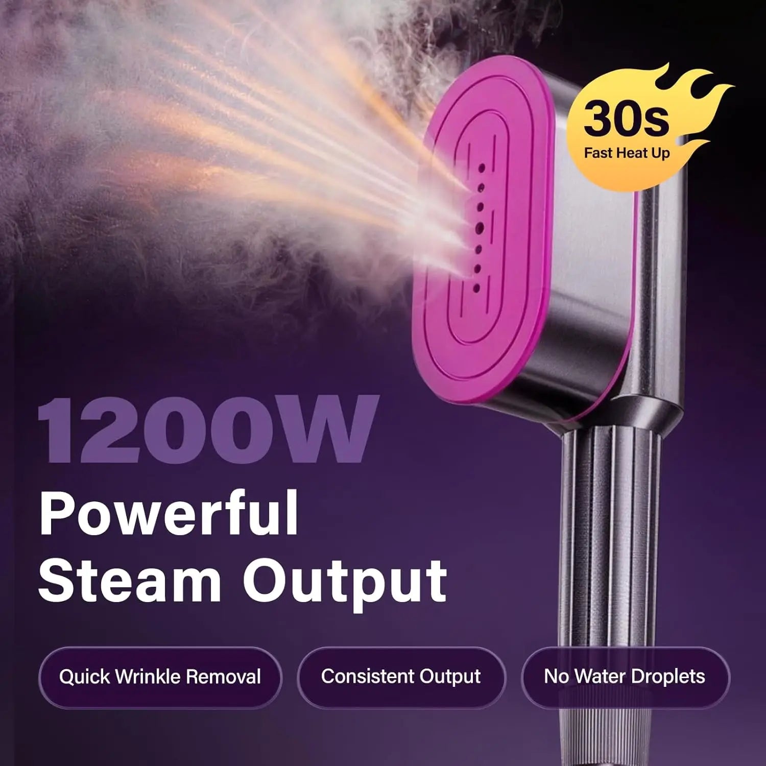 Portable steam iron full product view
